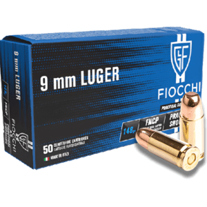 Fiocchi 9mm Luger blue box ammunition