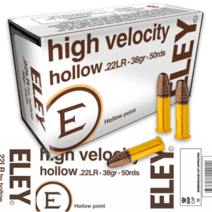 ELEY High Velocity Hollow 22LR ammunition box