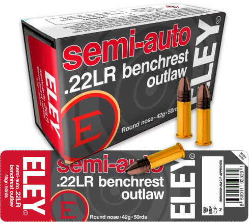 ELEY Semi-Auto Benchrest Outlaw 22LR ammunition box