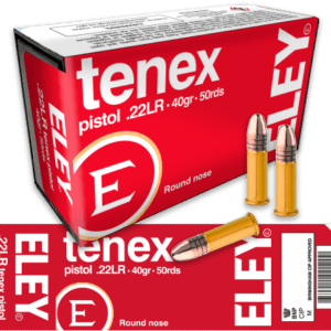 ELEY Tenex Pistol Round Nose 22LR ammunition box